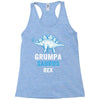 grumpa saurus rex Racerback Tank