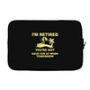 i'm retired Laptop sleeve