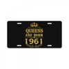 queens are born in 1961 License Plate