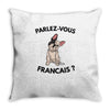 high end french bulldog Throw Pillow