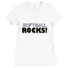softball rocks Ladies Fitted T-Shirt
