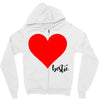 Besties Heart Family Matching Zipper Hoodie