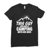 Camper Couple Man White Ladies Fitted T-Shirt