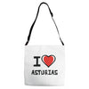 i love asturias Adjustable Strap Totes