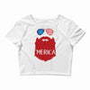 america 3 Crop Top