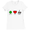 peace love coffee (2) Ladies Fitted T-Shirt