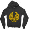 gold owl Zipper Hoodie
