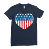 usa flag 2 Ladies Fitted T-Shirt