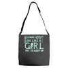 i ski like a girl Adjustable Strap Totes