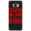 legends are born in october vintage Samsung Galaxy S8 Plus