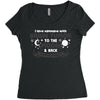 I Love Someone with Brain Tumor to The Moon and Back to Infinity and B Women's Triblend Scoop T-shirt