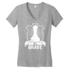 Be Brave - Chess Pawn - Chess Lover Women's V-Neck T-Shirt