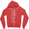 Beard Growth Scale Zipper Hoodie