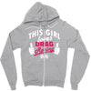 this girl loves drag racing Zipper Hoodie