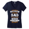 Super Cool Dad Of A Freaking Awesome Nurse Women's V-Neck T-Shirt
