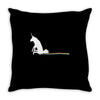 unicorn scooting on the floor Throw Pillow