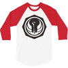 white and black 3/4 Sleeve Shirt