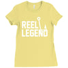 reel legend funny lure father's day country fishing bass humor Ladies Fitted T-Shirt