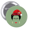 frida kahlo christmas Pin-back button