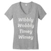 wibbly w0bbly Women's V-Neck T-Shirt