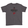 jet chemtrails red &amp; grey logo Youth Tee