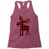 lumberjack reindeer Racerback Tank