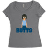 butts Women's Triblend Scoop T-shirt