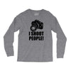 i shoot people t shirt funny photographer tee camera photography digit Long Sleeve Shirts
