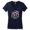 sassy fabulous since 1977 birthday gift Women's V-Neck T-Shirt