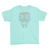 v for vendetta mask guy fawkes cool girls womens cotton t shirt dw01 Youth Tee