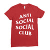 anti social social club White logo Ladies Fitted T-Shirt