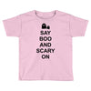 say boo and scary on 2 Toddler T-shirt