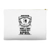 Never Underestimate Old Man Who Was Born April Accessory Pouches