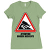 warning descent Ladies Fitted T-Shirt