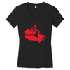 Canada Continent Roots Women's V-Neck T-Shirt