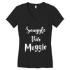 Snuggle this Muggle Women's V-Neck T-Shirt