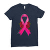 breast cancer pink ribbon Ladies Fitted T-Shirt