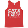cats make me happy you, not so much Tank Top