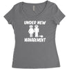 under new management stag night wedding mens Women's Triblend Scoop T-shirt