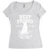 Best Friend Bull Terrier Women's Triblend Scoop T-shirt