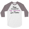 Dear Parents Tag You're It Love Teachers Women's 3/4 Sleeve Shirt