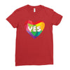 Yes Lgbt Heart Ladies Fitted T-Shirt