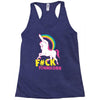 gay pride f#ck younicorn funny rude unicorn Racerback Tank