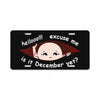 December  Peeking Out Asian Baby Boy License Plate
