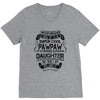 Super Cool Pawpaw Of A Freaking Awesome Daughter V-Neck Tee