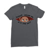 July Peeking Out Baby Boy Ladies Fitted T-Shirt