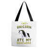 my unicorn ate my homework Tote Bags