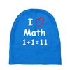 kids boys childrens i love math 1+1=11 funny Baby Beanies