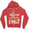 kings are born in 1962 Zipper Hoodie