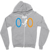 portal bathroom parody video game Zipper Hoodie